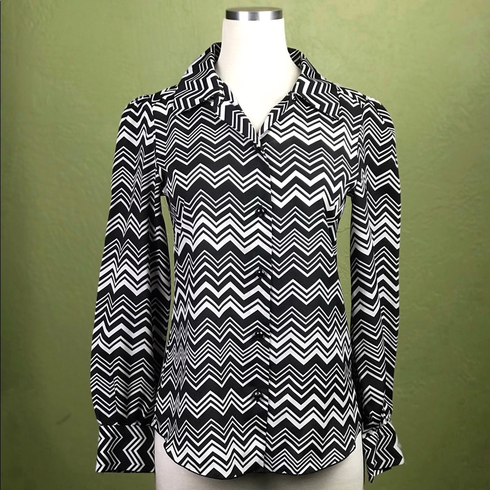 MISSONI NWT Zigzag Stripe Blouse XS
